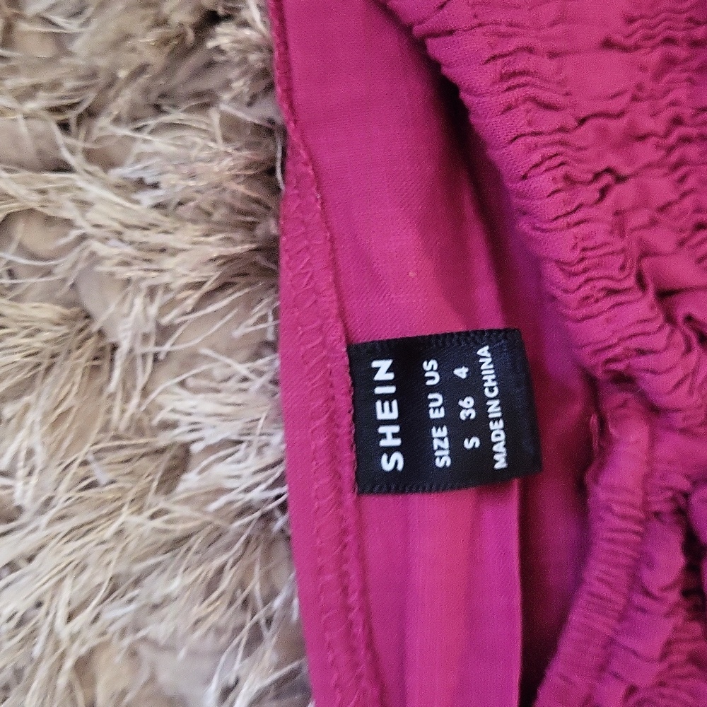 Pink Off-Shoulder Two-Piece Dress - Picture 4 of 4